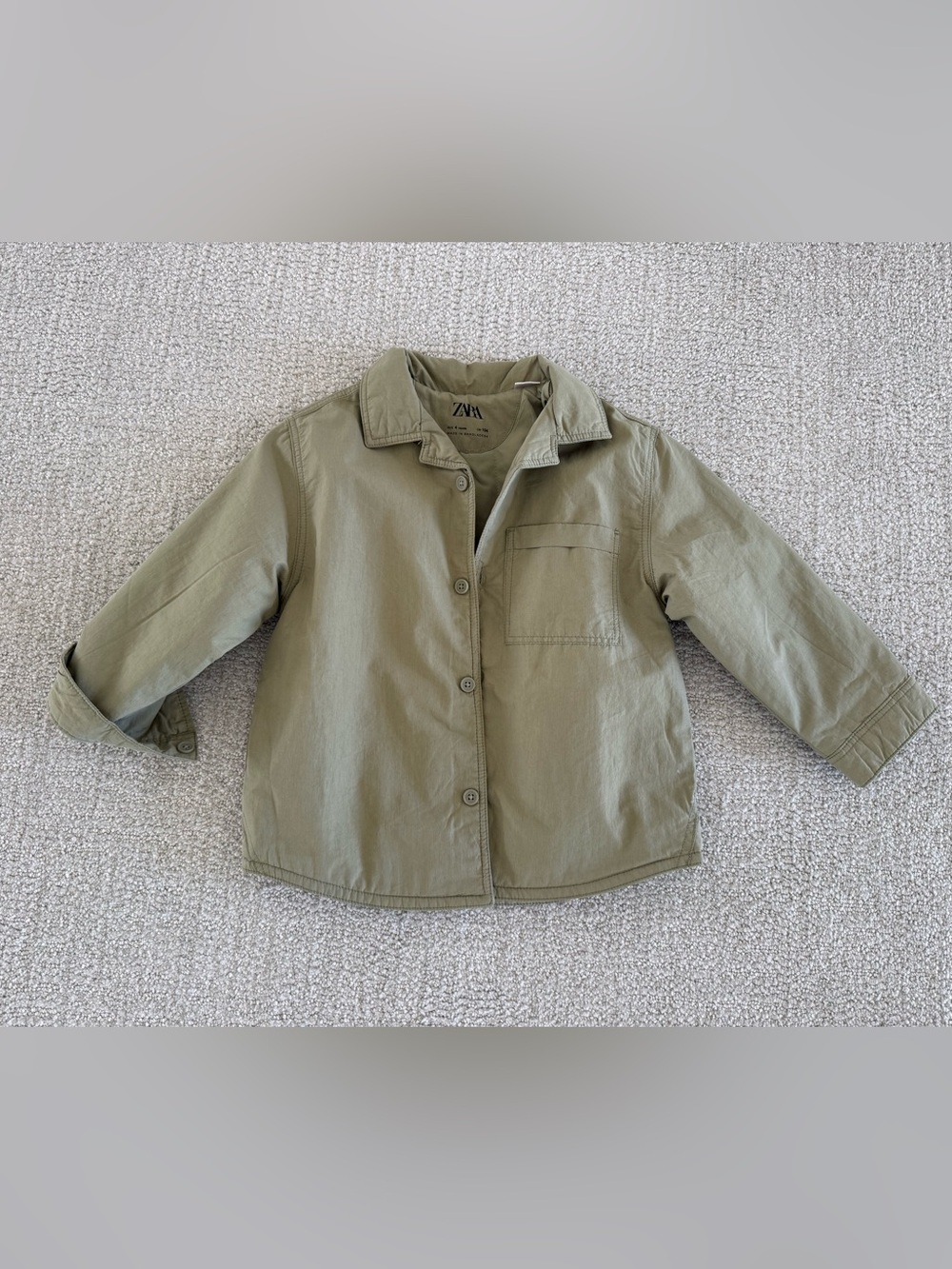 New! ZARA Olive Green, lightweight button up coat